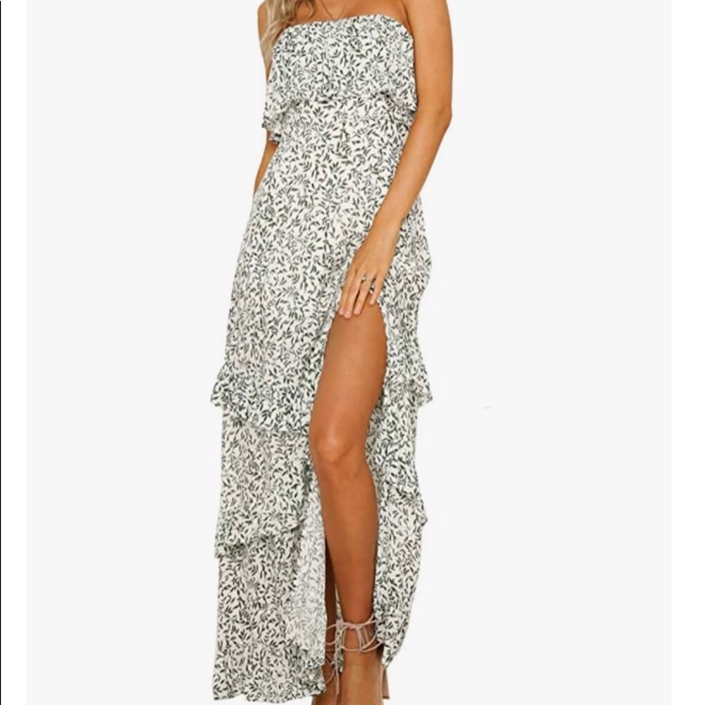 Maxi strapless boho summer dress new